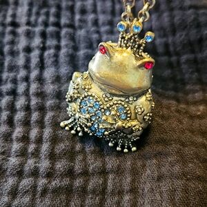 Betsey Johnson Frog Prince necklace